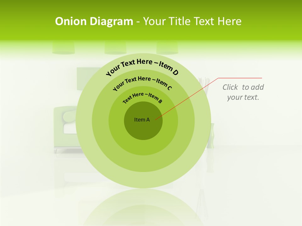 Lounge Furniture Green PowerPoint Template
