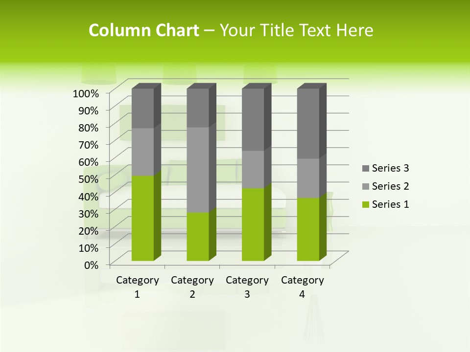 Lounge Furniture Green PowerPoint Template