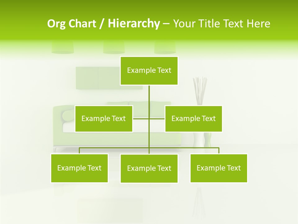 Lounge Furniture Green PowerPoint Template