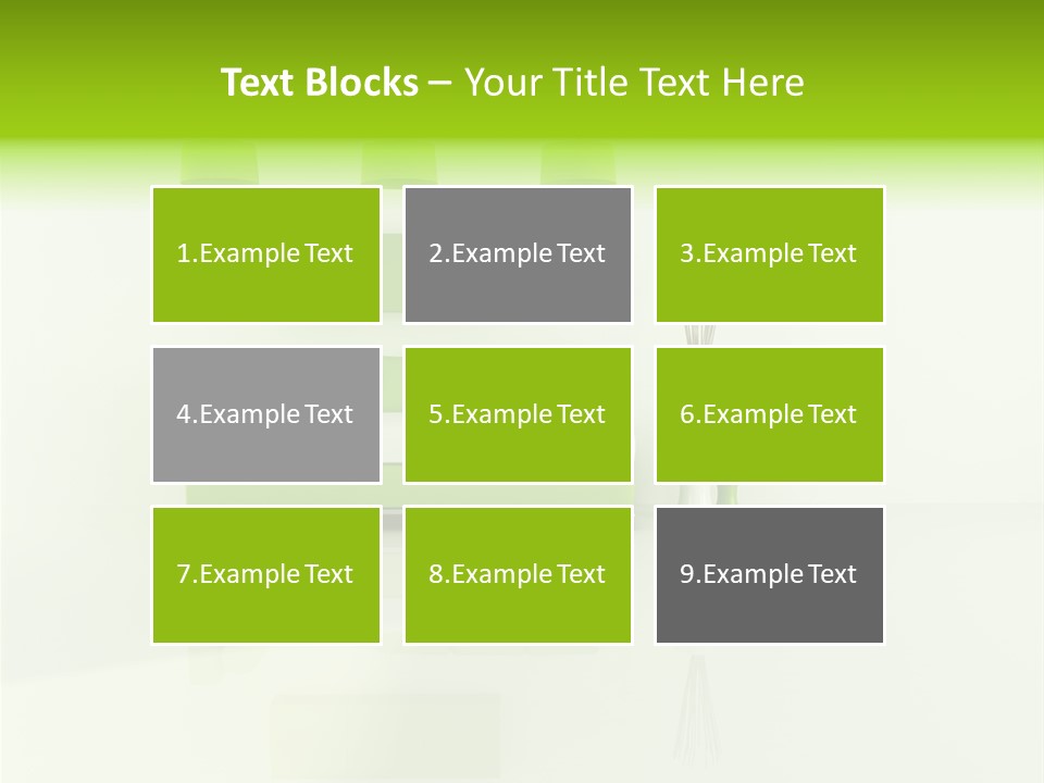 Lounge Furniture Green PowerPoint Template