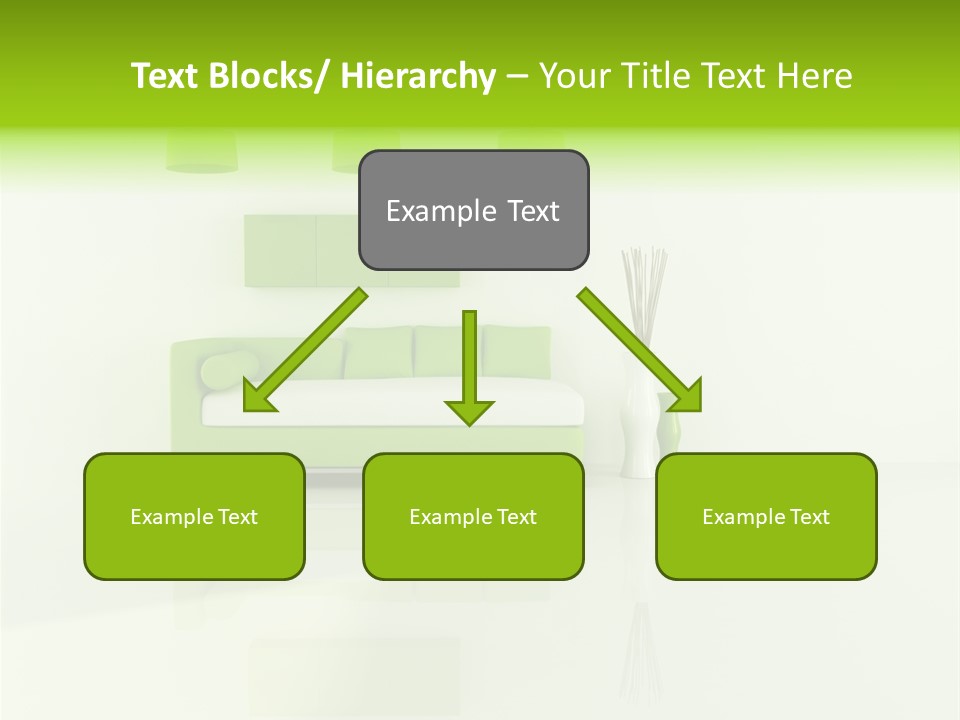 Lounge Furniture Green PowerPoint Template