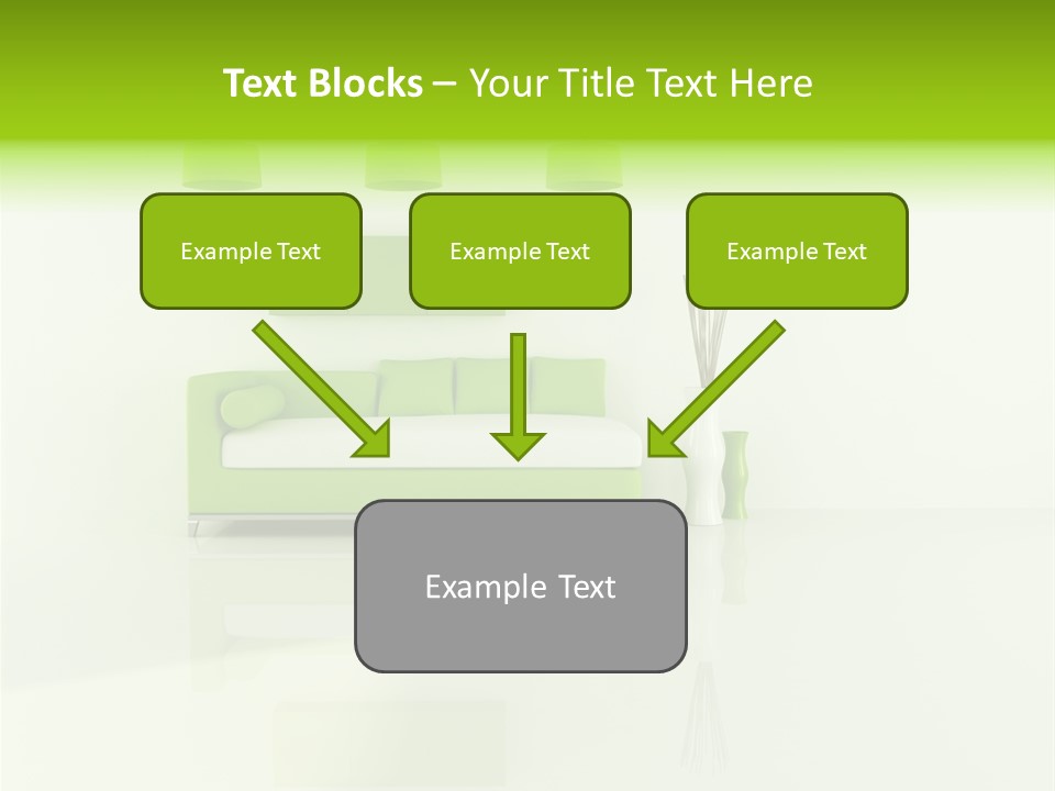 Lounge Furniture Green PowerPoint Template