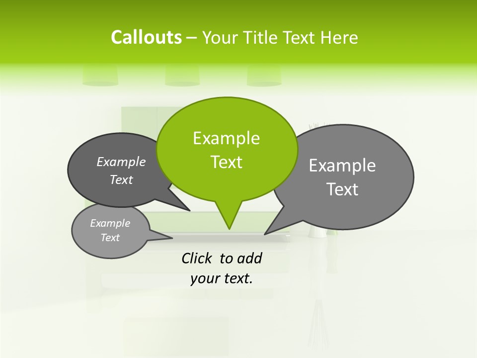 Lounge Furniture Green PowerPoint Template