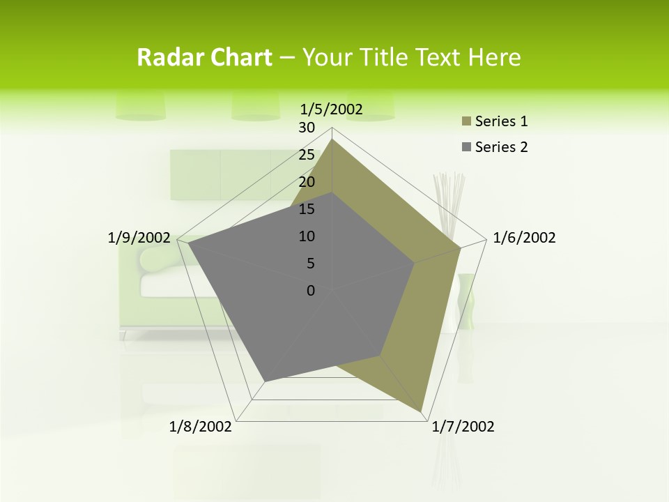 Lounge Furniture Green PowerPoint Template