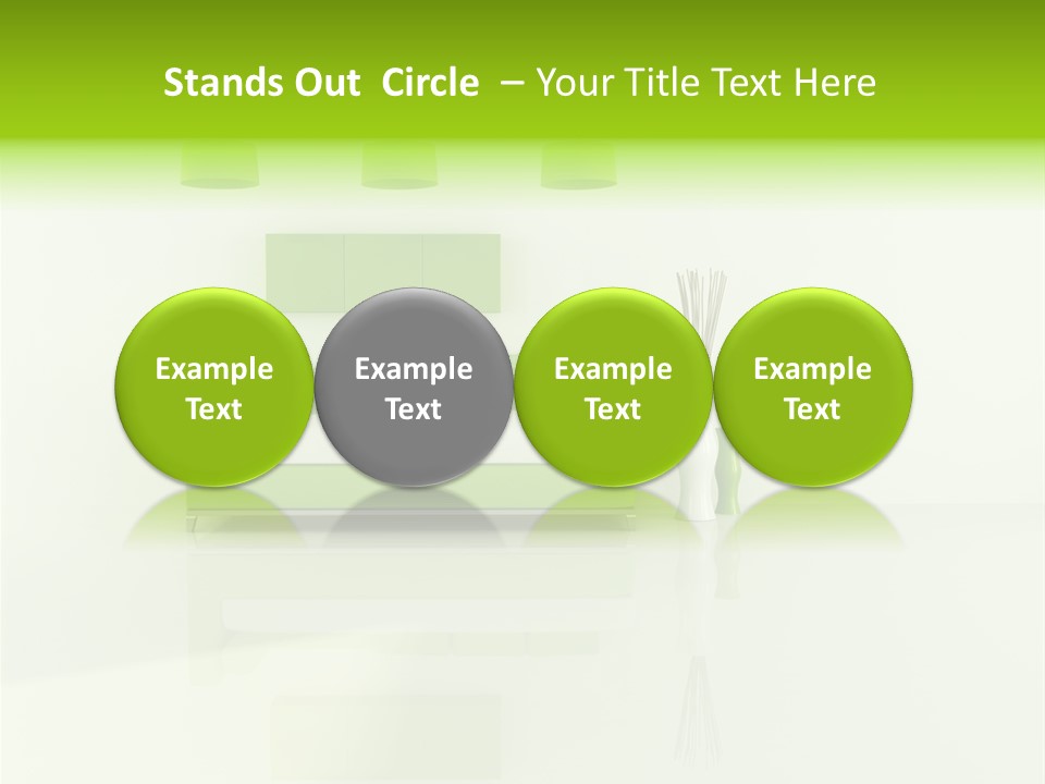 Lounge Furniture Green PowerPoint Template