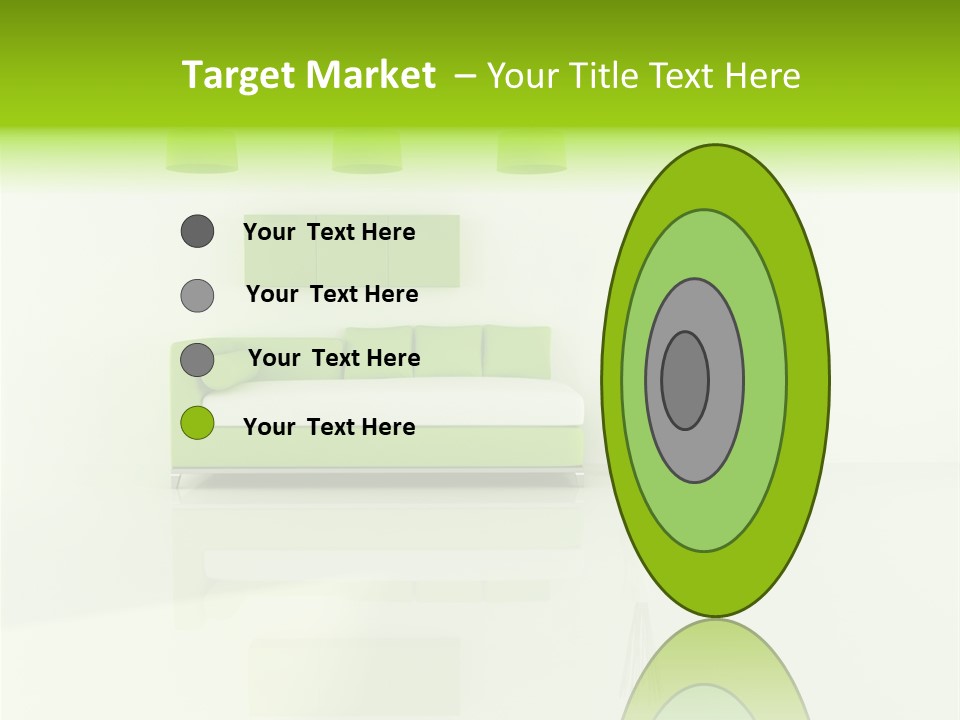 Lounge Furniture Green PowerPoint Template