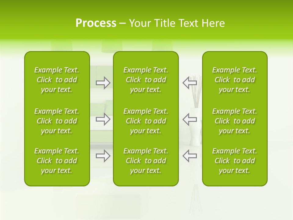 Lounge Furniture Green PowerPoint Template