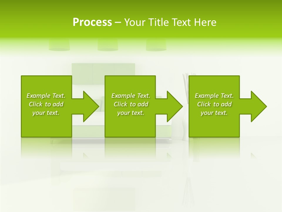 Lounge Furniture Green PowerPoint Template