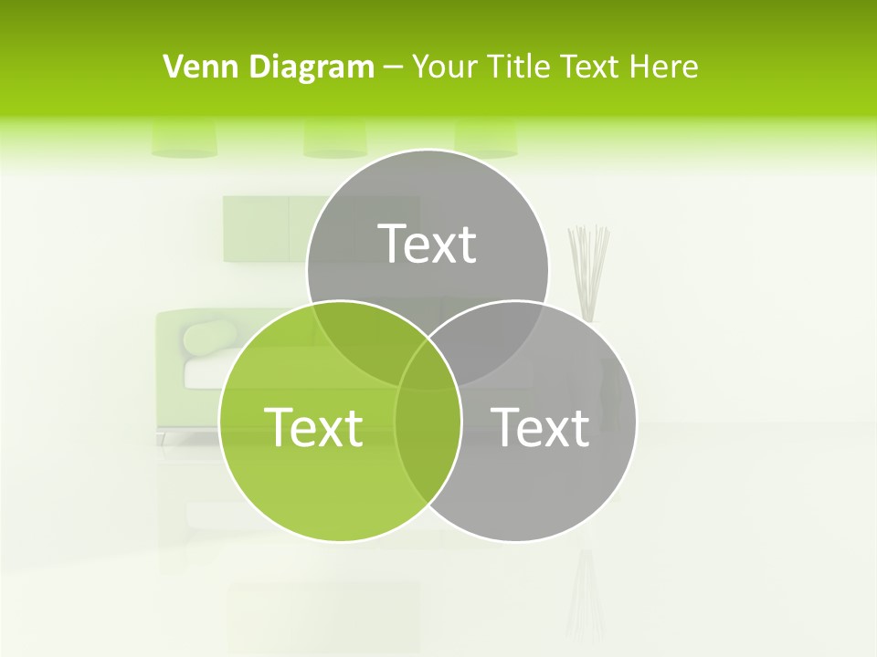 Lounge Furniture Green PowerPoint Template