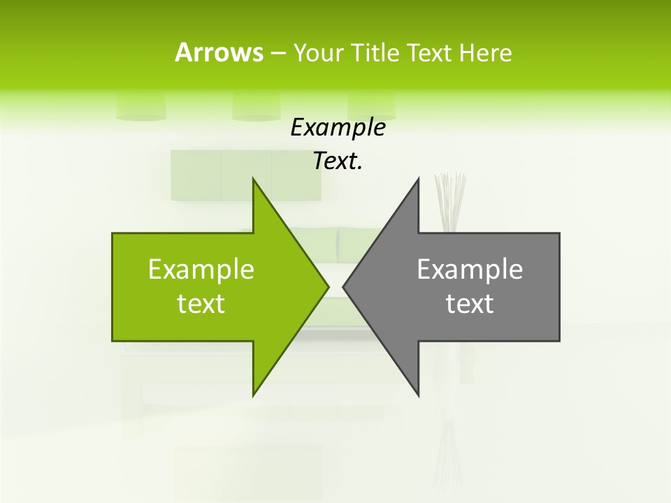 Lounge Furniture Green PowerPoint Template