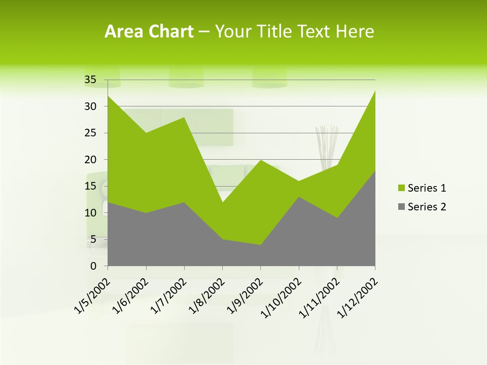 Lounge Furniture Green PowerPoint Template
