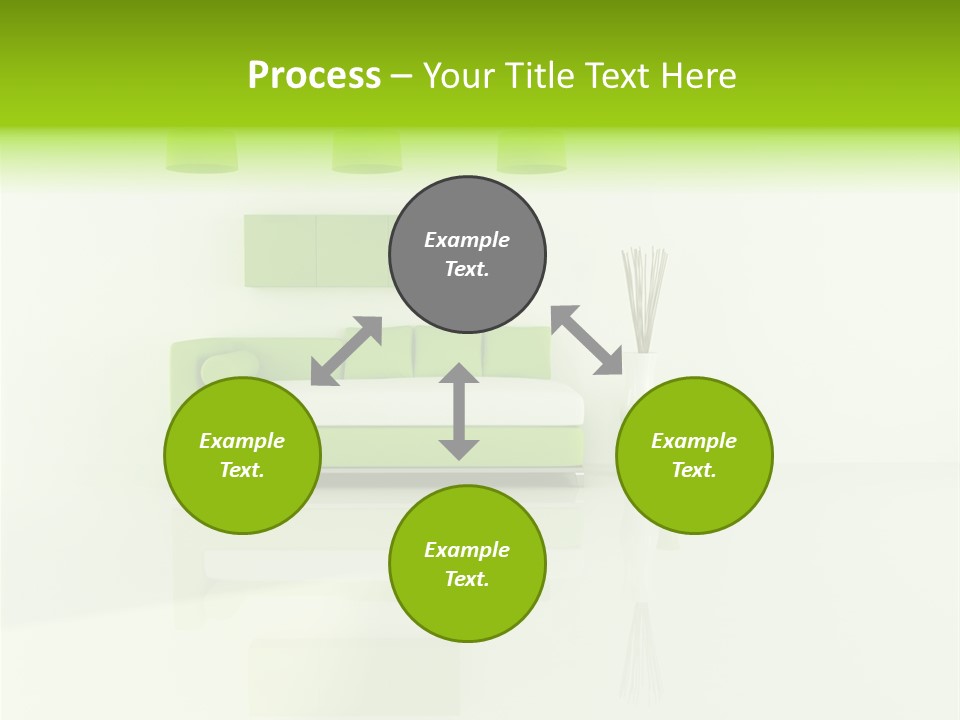 Lounge Furniture Green PowerPoint Template