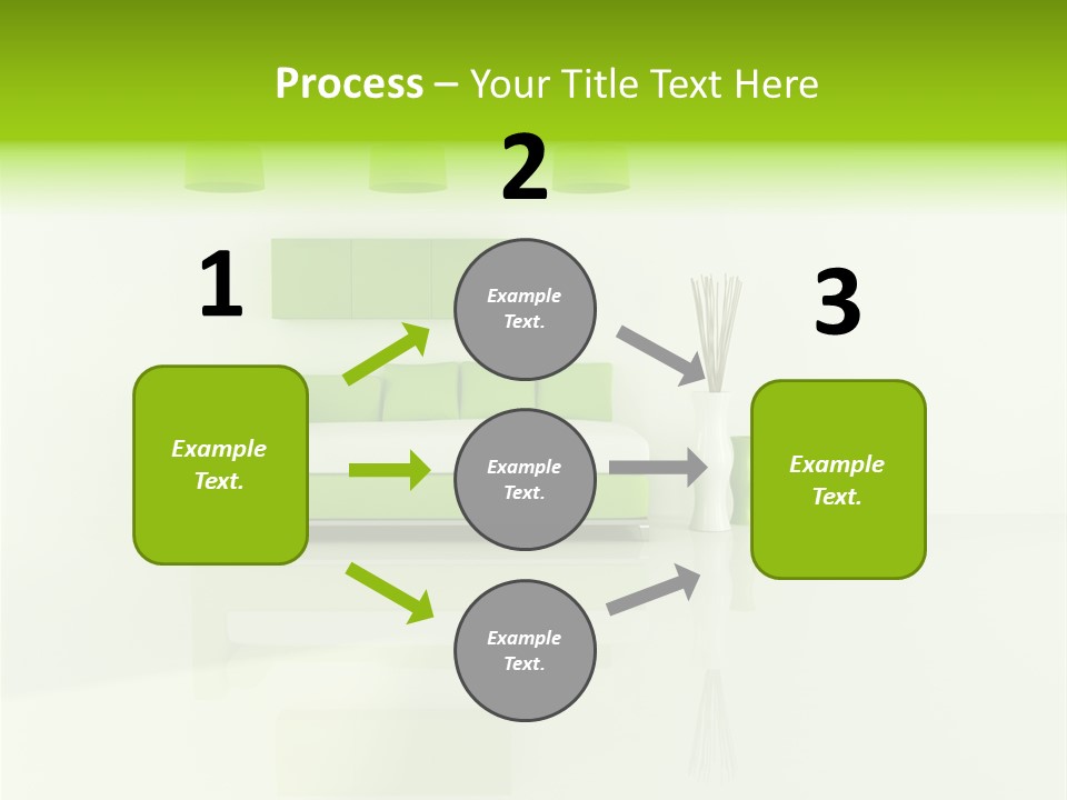 Lounge Furniture Green PowerPoint Template