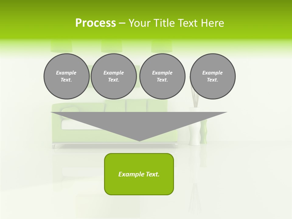 Lounge Furniture Green PowerPoint Template