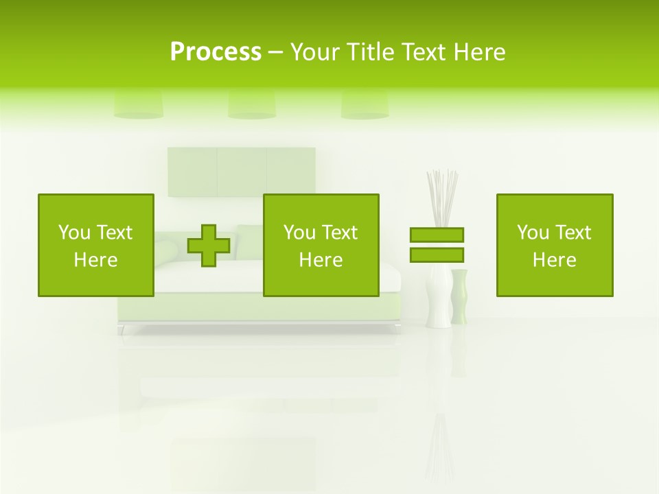 Lounge Furniture Green PowerPoint Template