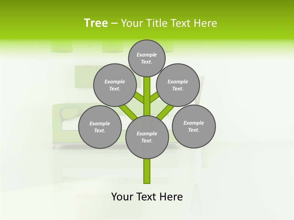 Lounge Furniture Green PowerPoint Template