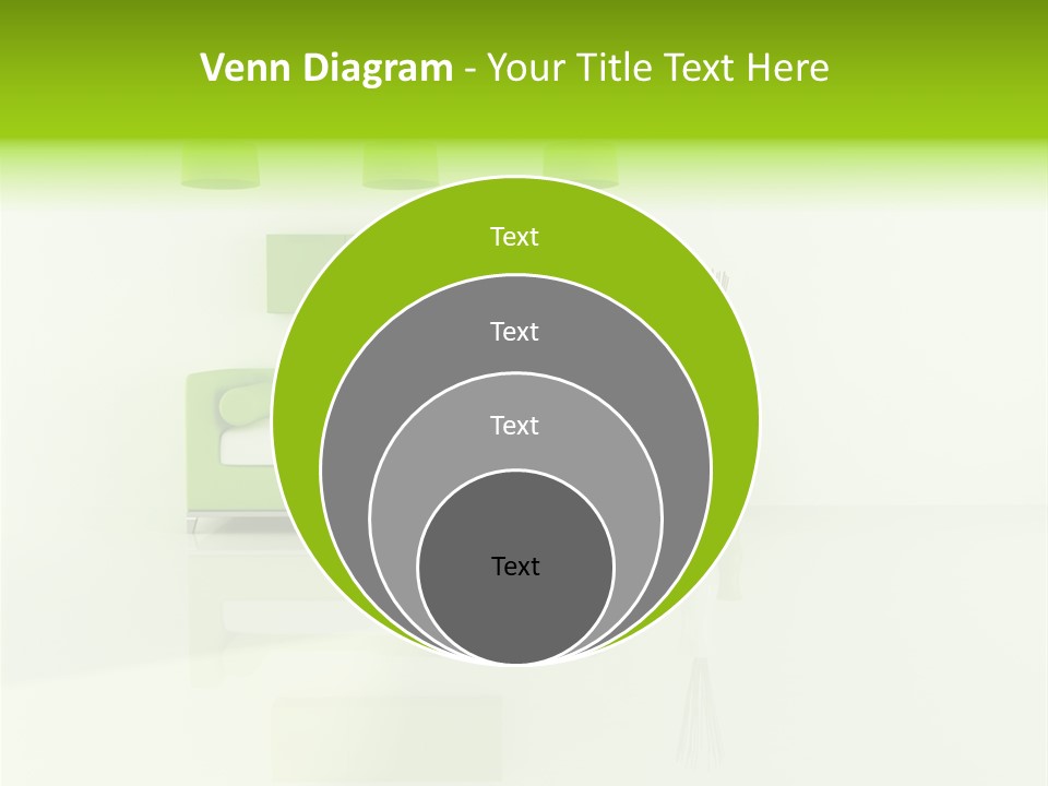 Lounge Furniture Green PowerPoint Template