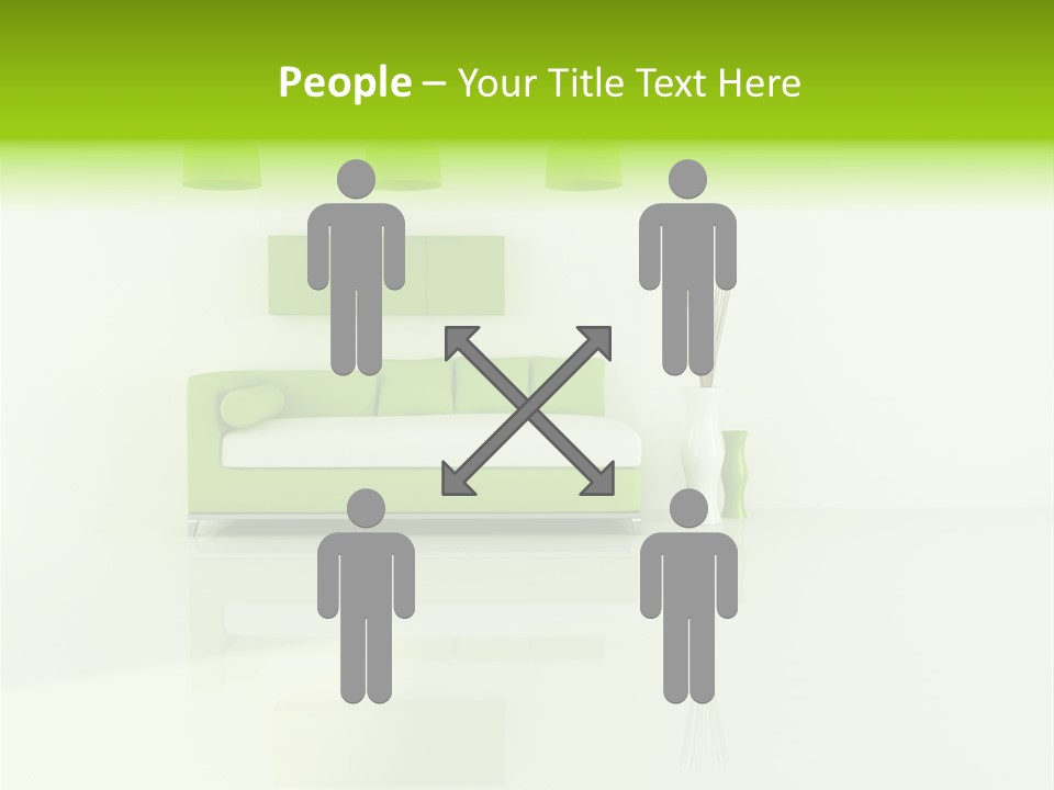 Lounge Furniture Green PowerPoint Template