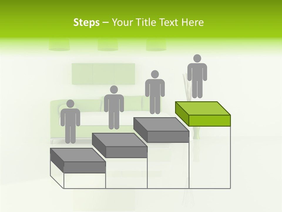 Lounge Furniture Green PowerPoint Template