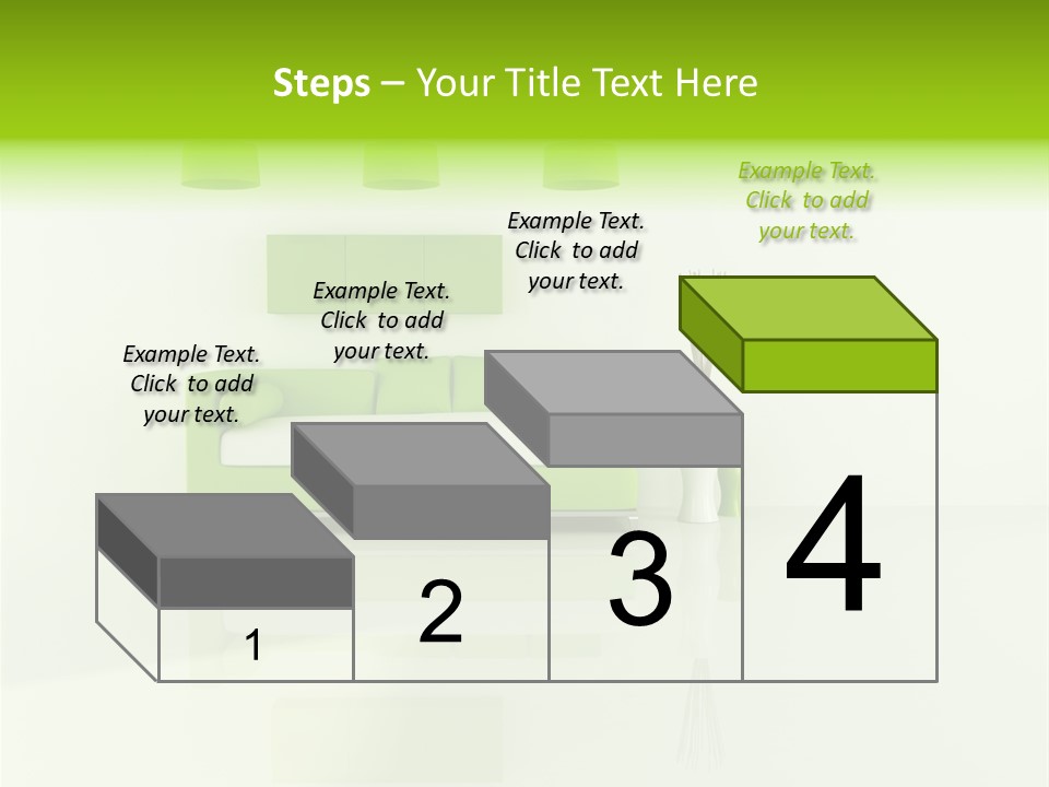 Lounge Furniture Green PowerPoint Template