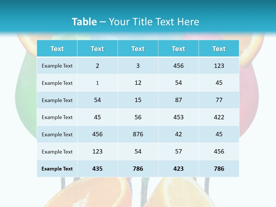 Meal Citrus Slice PowerPoint Template
