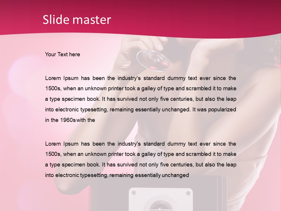 Nightclub Cocktail Model PowerPoint Template