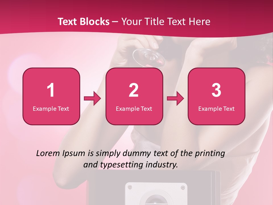 Nightclub Cocktail Model PowerPoint Template