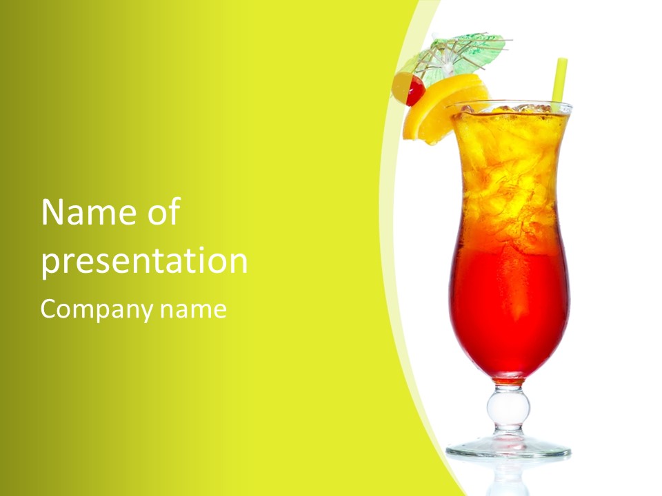 Liquor Background Drink PowerPoint Template