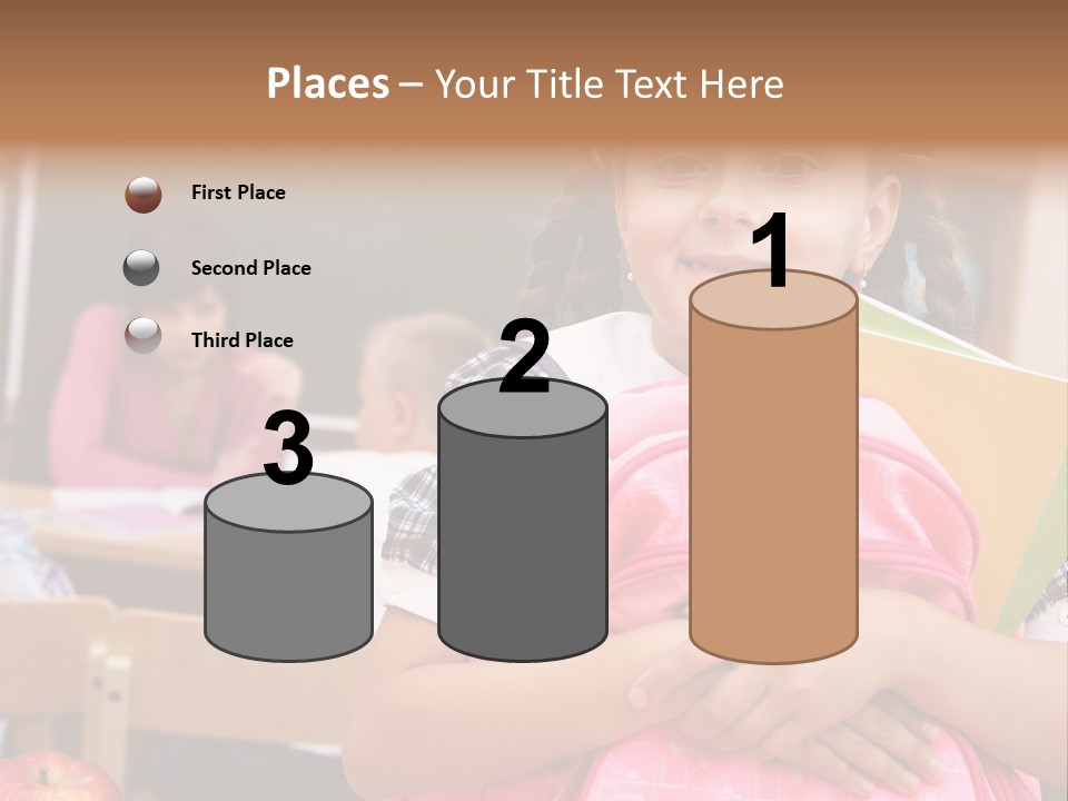 Holding Youthful Expression PowerPoint Template