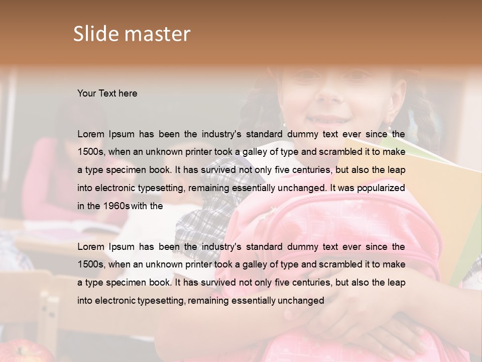 Holding Youthful Expression PowerPoint Template