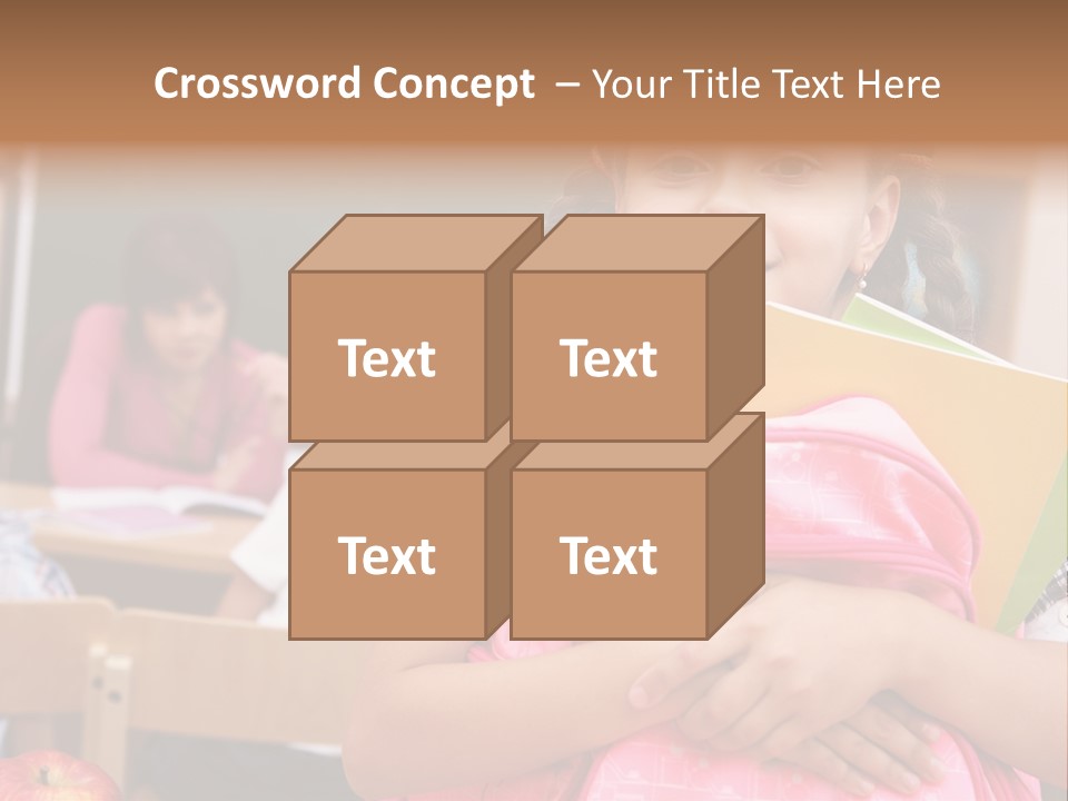 Holding Youthful Expression PowerPoint Template