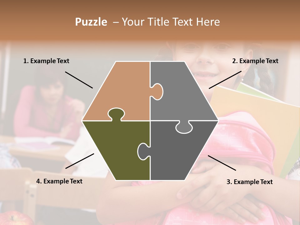 Holding Youthful Expression PowerPoint Template