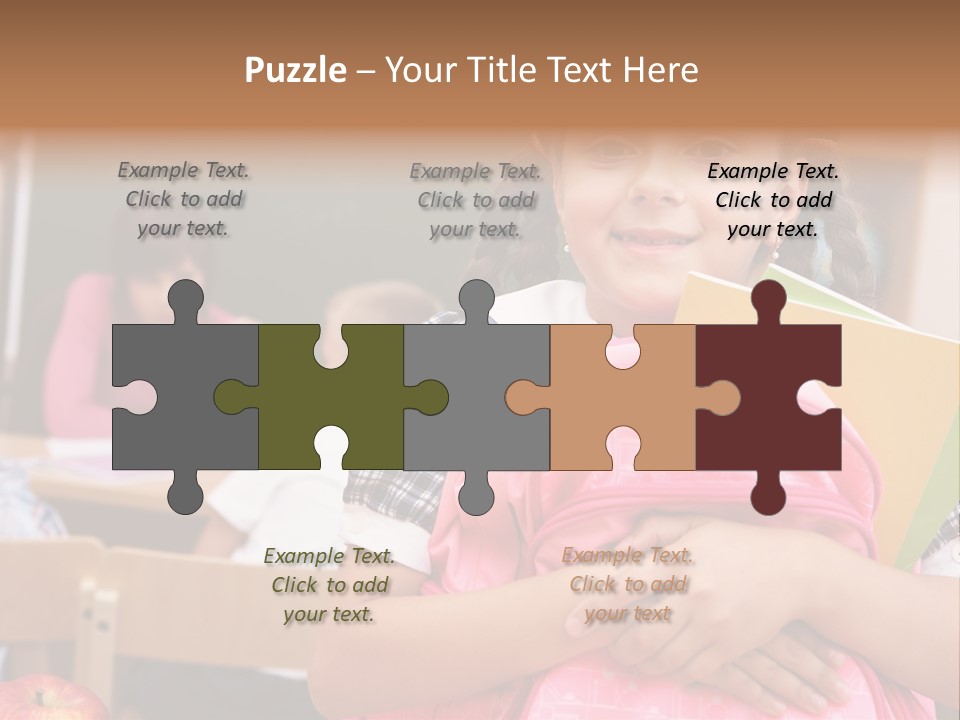 Holding Youthful Expression PowerPoint Template