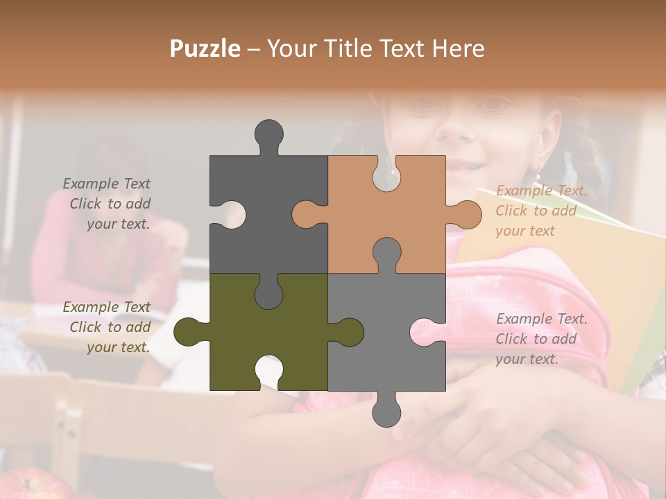 Holding Youthful Expression PowerPoint Template