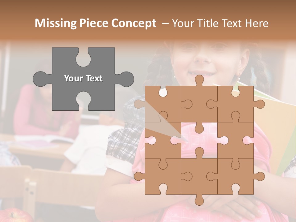 Holding Youthful Expression PowerPoint Template