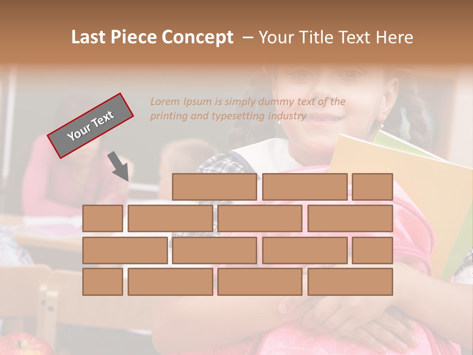 Holding Youthful Expression PowerPoint Template