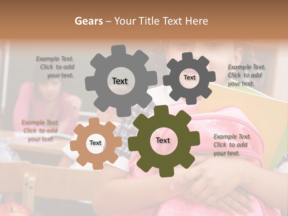 Holding Youthful Expression PowerPoint Template