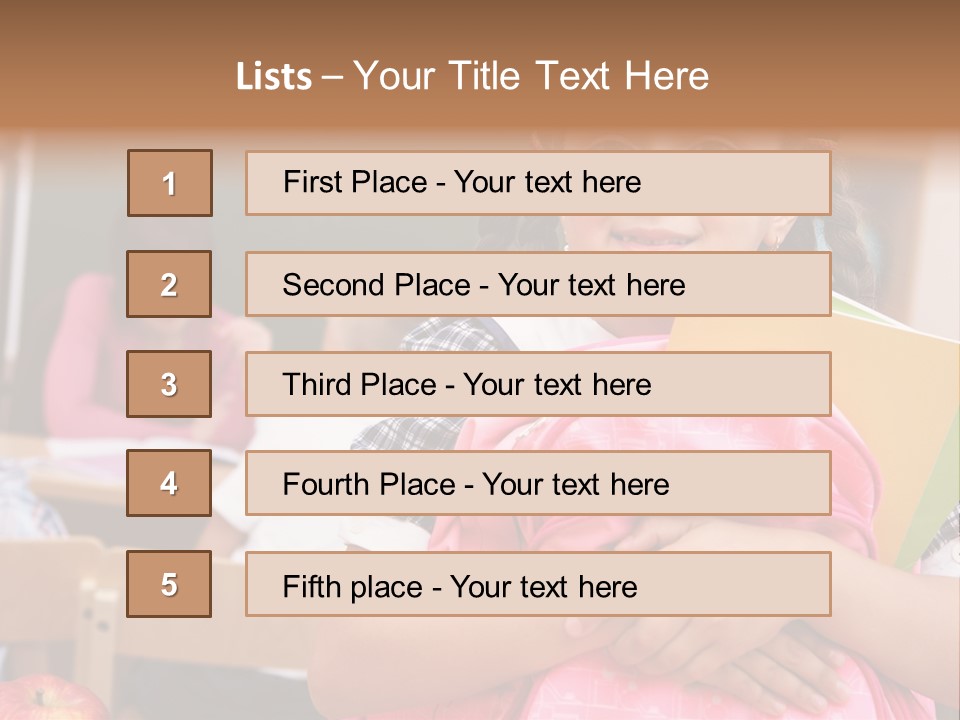 Holding Youthful Expression PowerPoint Template