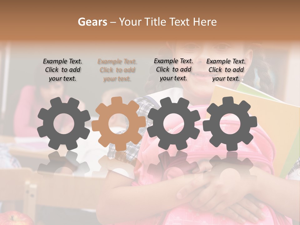 Holding Youthful Expression PowerPoint Template