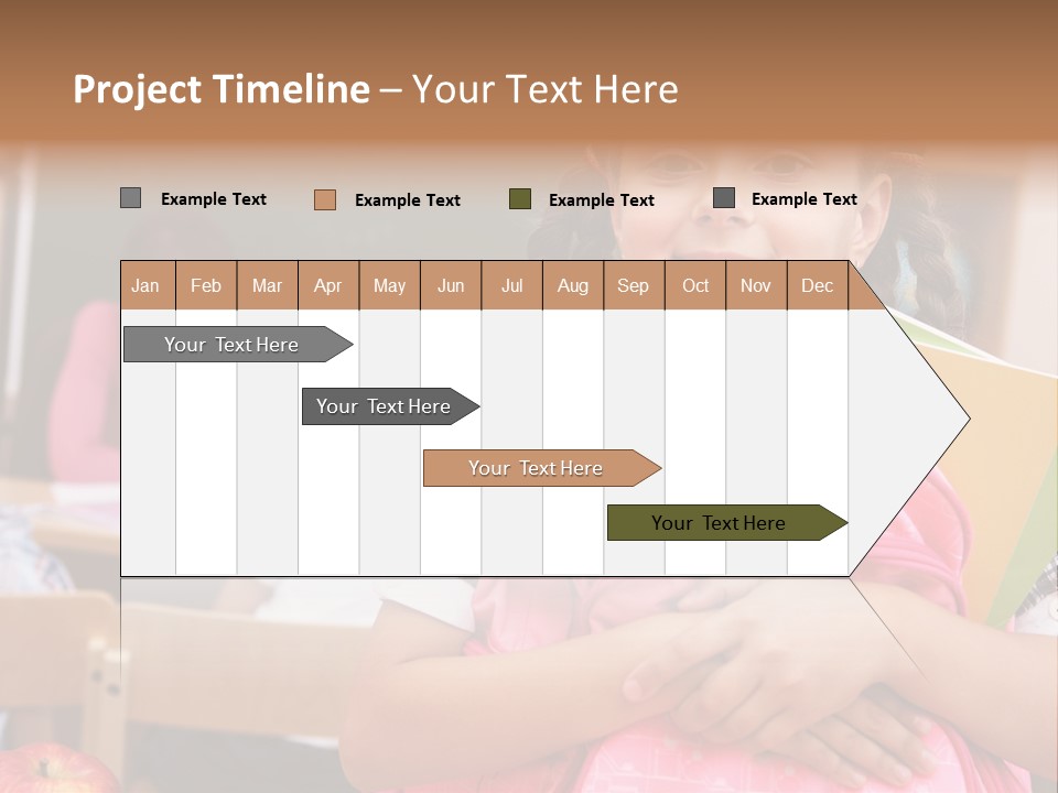 Holding Youthful Expression PowerPoint Template