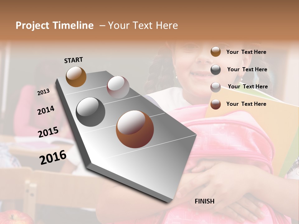 Holding Youthful Expression PowerPoint Template