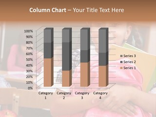 Holding Youthful Expression PowerPoint Template