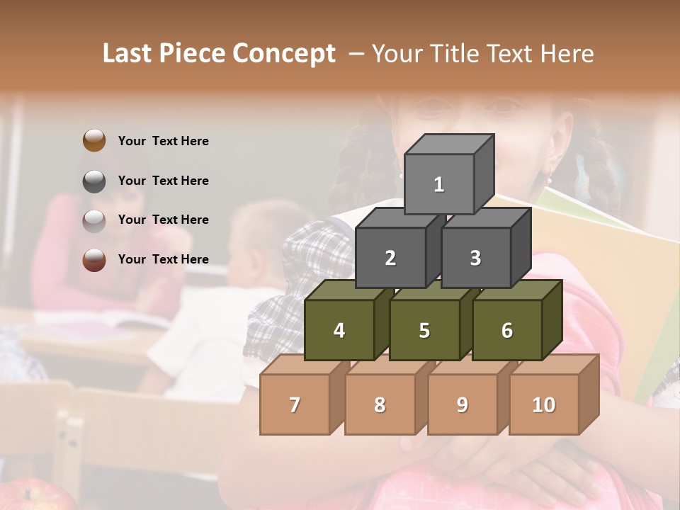 Holding Youthful Expression PowerPoint Template