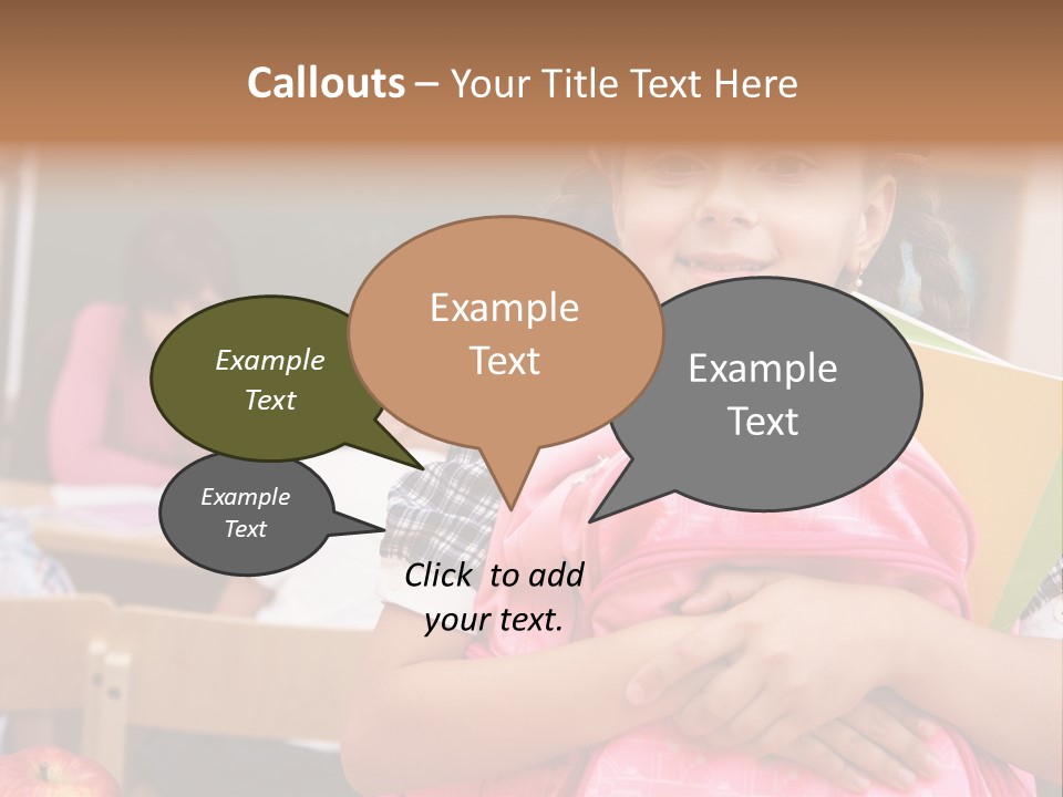 Holding Youthful Expression PowerPoint Template