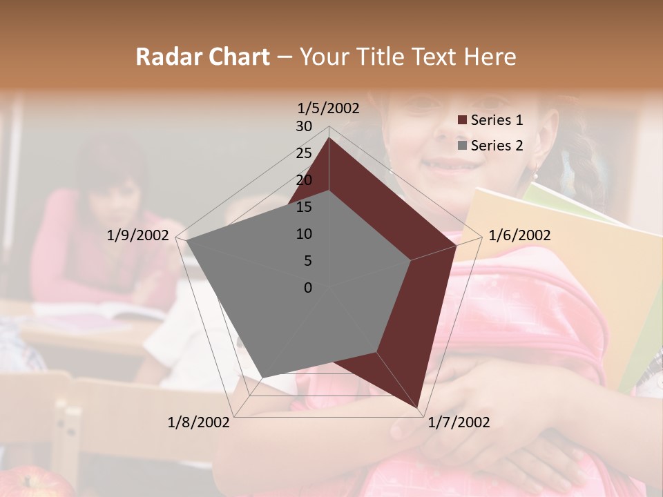 Holding Youthful Expression PowerPoint Template