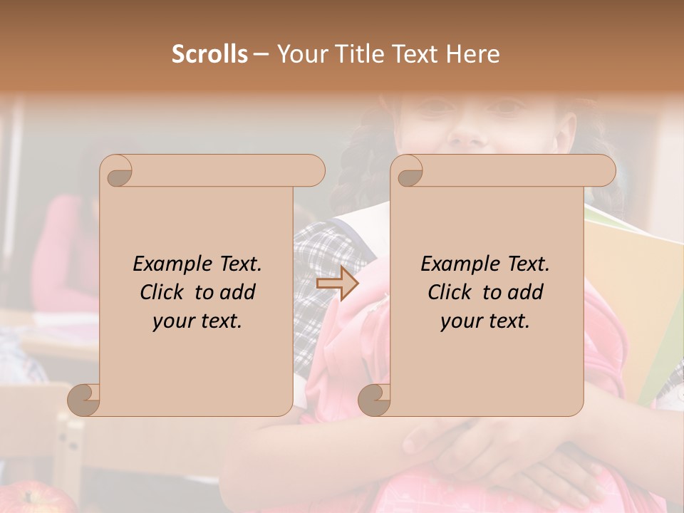Holding Youthful Expression PowerPoint Template