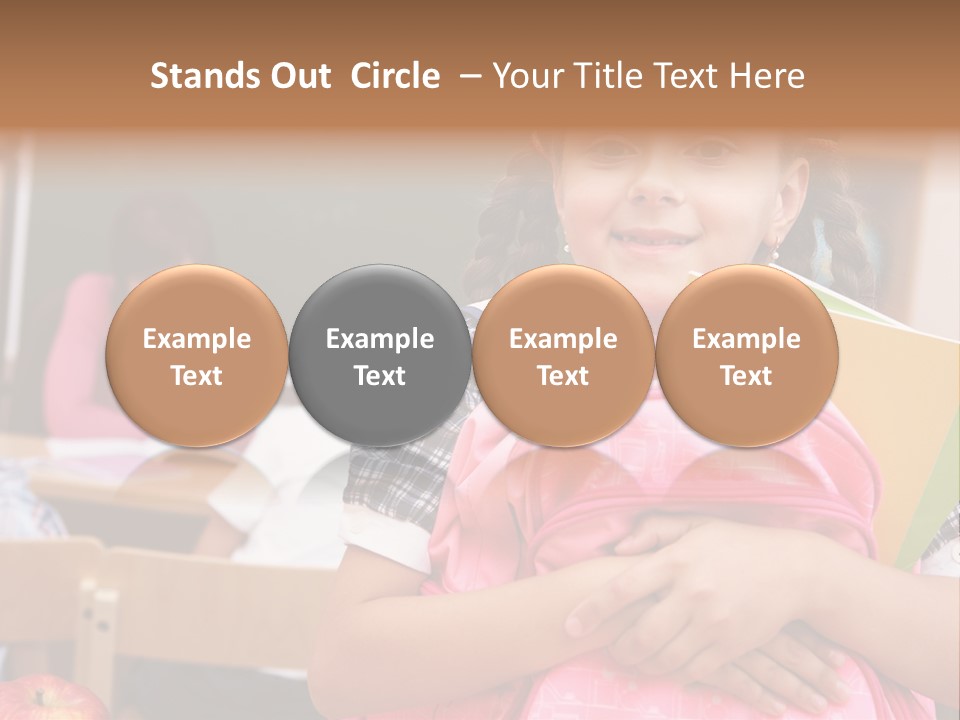 Holding Youthful Expression PowerPoint Template