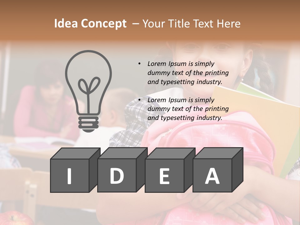 Holding Youthful Expression PowerPoint Template