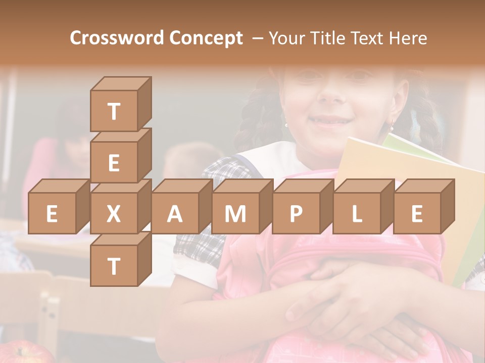 Holding Youthful Expression PowerPoint Template