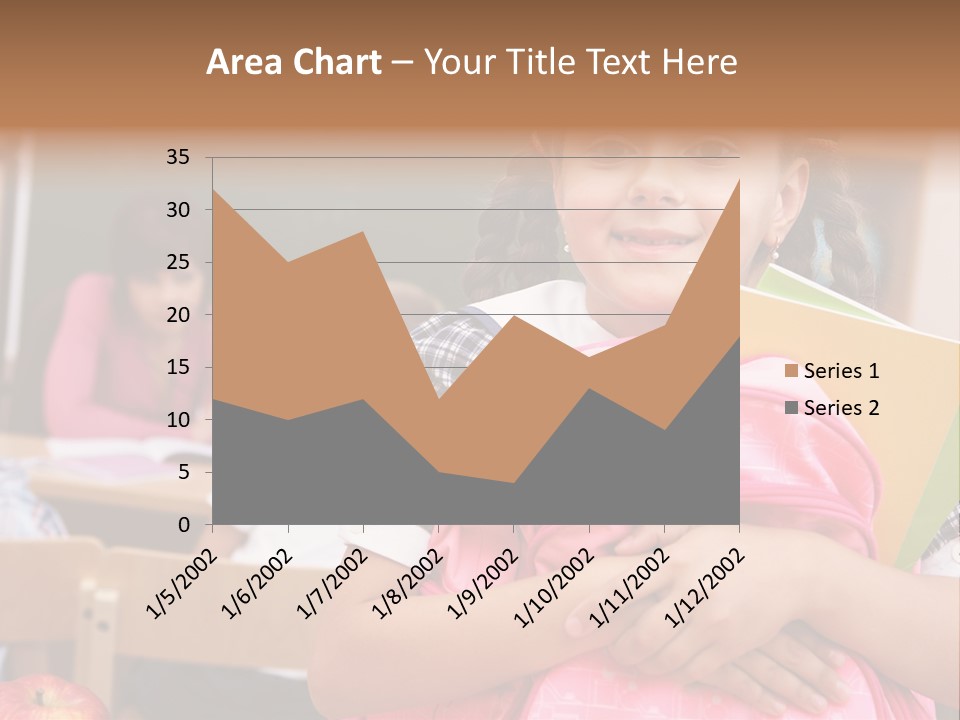 Holding Youthful Expression PowerPoint Template